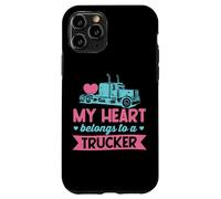Mon cœur Appartient à Un Camionneur - Cute Love Trucker Wife Coque pour iPhone 11 Pro