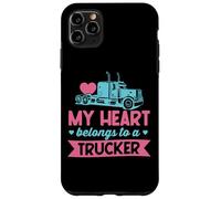 Mon cœur Appartient à Un Camionneur - Cute Love Trucker Wife Coque pour iPhone 11 Pro Max