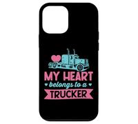 Mon cœur Appartient à Un Camionneur - Cute Love Trucker Wife Coque pour iPhone 12 Mini