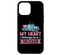 Mon cœur Appartient à Un Camionneur - Cute Love Trucker Wife Coque pour iPhone 12 Pro Max