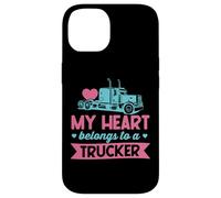 Mon cœur Appartient à Un Camionneur - Cute Love Trucker Wife Coque pour iPhone 14