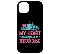 Mon cœur Appartient à Un Camionneur - Cute Love Trucker Wife Coque pour iPhone 14 Plus