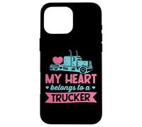 Mon cœur Appartient à Un Camionneur - Cute Love Trucker Wife Coque pour iPhone 16 Pro Max