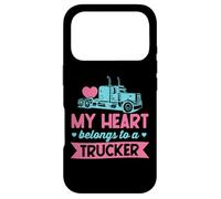 Mon cœur Appartient à Un Camionneur - Cute Love Trucker Wife Coque pour iPhone 17 Pro