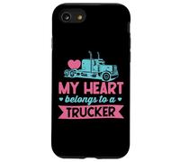 Mon cœur Appartient à Un Camionneur - Cute Love Trucker Wife Coque pour iPhone SE (2020) / 7/8
