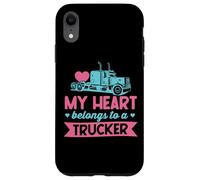 Mon cœur Appartient à Un Camionneur - Cute Love Trucker Wife Coque pour iPhone XR