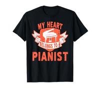 Mon Cœur Appartient à Un Pianiste Amour Musique T-Shirt