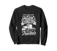 Mon cœur Appartient à Une Femme Camionneur, Petite Amie, Amour Sweatshirt