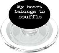 Mon cœur appartient au souffle Funny Souffle Minimalist PopSockets PopGrip pour MagSafe