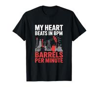 Mon cœur bat à BPM Oilfield Roughneck, ouvrier de la plate-forme pétrolière T-Shirt