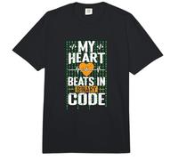 Mon cœur Bat en Code Binaire Comfort Colors Adult Heavyweight T-Shirt