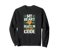 Mon cœur Bat en Code Binaire Sweatshirt