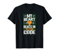 Mon cœur Bat en Code Binaire T-Shirt