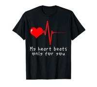 Mon cœur Bat Juste pour toi Amour Romantique Doux T-Shirt Graphique avec Valeur