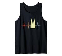 Mon cœur bat pour Cologne Heartline Retro Germany Débardeur