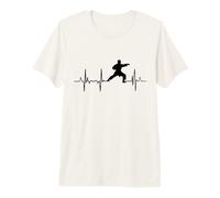 Mon cœur Bat pour Karate Karateka ECG T-Shirt Haut de Gamme