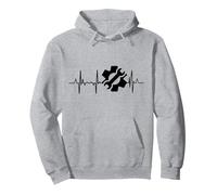 Mon cœur bat pour la mécanique Cardiogramme Sweat à Capuche