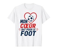Mon Cœur Bat pour Le Foot Passion Ballon Rond T-Shirt