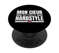 Mon cœur Bat pour Le Hardstyle 150 BPM Citation PopSockets PopGrip Adhésif