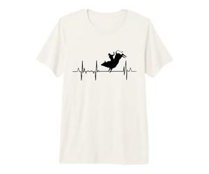 Mon cœur Bat pour l'équitation Heartbeat T-Shirt Haut de Gamme