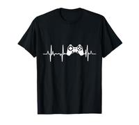 Mon cœur bat pour les amateurs de jeux vidéo ECG T-Shirt