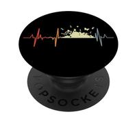 Mon cœur Bat pour Les Insectes ECG Entomologiste PopSockets PopGrip Adhésif