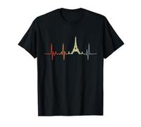 Mon cœur Bat pour Paris France Tour Eiffel T-Shirt