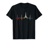 Mon cœur Bat pour Paris France Tour Eiffel T-Shirt Graphique avec Valeur