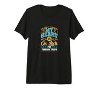 Mon cœur est bloqué pour Les Sorties de pêche T-Shirt Haut de Gamme