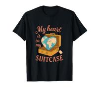 Mon cœur est dans ma Valise | Travel Wanderlust Graphic T-Shirt