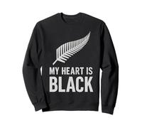 Mon cœur est entièrement Noir argenté Fern Sweatshirt