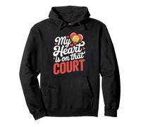Mon cœur est sur ce Court de Tennis Sweat à Capuche