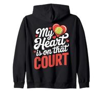 Mon cœur est sur ce Court de Tennis Sweat à Capuche