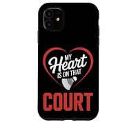 Mon cœur est sur ce Terrain de Badminton Coque pour iPhone 11