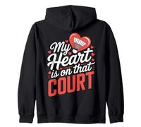 Mon cœur est sur ce Terrain de Badminton Sweat à Capuche
