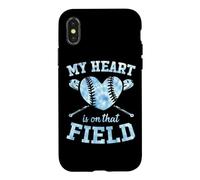 Mon cœur est sur ce Terrain de Baseball, Maman Coque pour iPhone X/XS