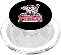 Mon cœur est sur ce Terrain de Baseball, Maman, Maman, Maman, Maman, fière PopSockets PopGrip pour MagSafe