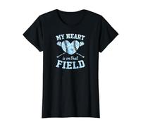 Mon cœur est sur ce Terrain de Baseball, Maman T-Shirt Graphique avec Valeur