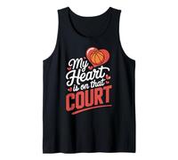 Mon cœur est sur ce Terrain de Basket Débardeur