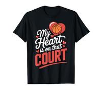 Mon cœur est sur ce Terrain de Basket T-Shirt