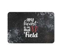 Mon Cœur Est sur Ce Terrain Paillasson D'Entree Antidérapant Paillasson Intérieur Absorbant Tapis De Douche pour Extérieur Baignoire Porte 40X60Cm