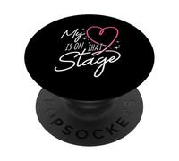 Mon cœur est sur Cette scène Maman Danseuse, récital PopSockets PopGrip Adhésif