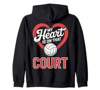 Mon cœur est tourné vers ce Terrain de Volley-Ball Sweat à Capuche