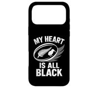 Mon cœur est Tout Noir argenté Fern Kiwi Coque pour iPhone 17 Pro Max