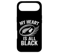 Mon cœur est Tout Noir argenté Fern Kiwi Coque pour iPhone Air