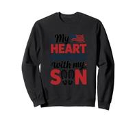 Mon Cœur Marche Avec Mon Fils 4 Juillet Sweatshirt