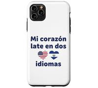 Mon cœur Tardif en Deux Langues US El Salvador Hearts Coque pour iPhone 11 Pro Max