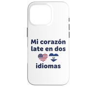 Mon cœur Tardif en Deux Langues US El Salvador Hearts Coque pour iPhone 16 Pro