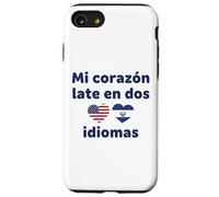 Mon cœur Tardif en Deux Langues US El Salvador Hearts Coque pour iPhone SE (2020) / 7/8