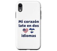 Mon cœur Tardif en Deux Langues US El Salvador Hearts Coque pour iPhone XR